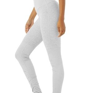 ALO XS/S High-Waist Alosoft Goddess Legging in zinc heather .  Never worn